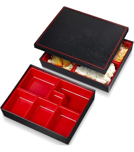 Amazon.com: EquipmentBlvd Black Plastic 5 Compartment Japanese